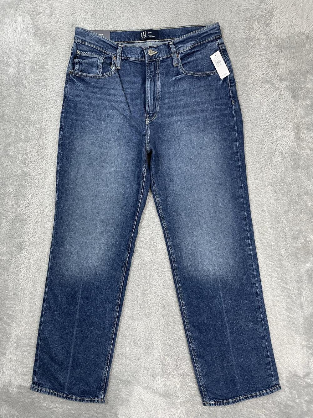 Gap 90s Loose Jeans Womens 12/31R Blue Med Wash High Rise Relaxed Stretch